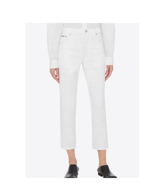 Moschino White Cropped Trousers
