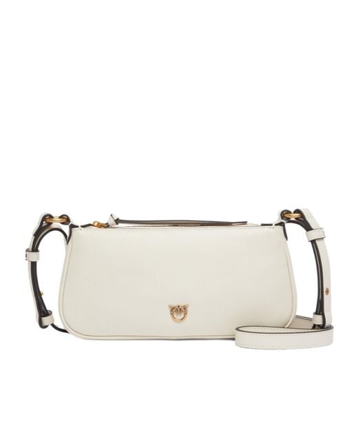 Pinko Natural Half Moon Mini Crossbody Bag