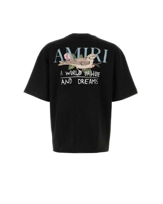 Amiri Black Hope And Dreams Oversized Tee for men