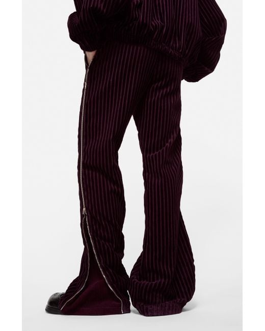 Acne Purple Corduroy Trousers for men