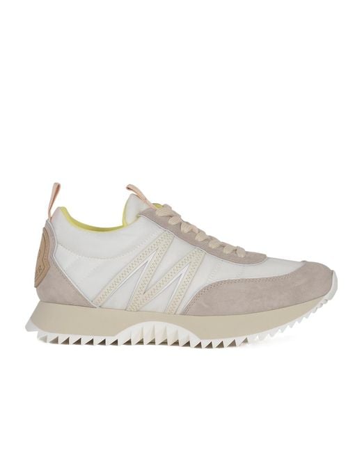 Moncler White Pacey Low-Top Sneakers