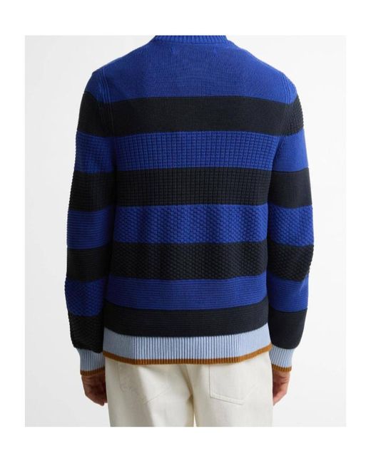 Barbour Blue X Paul Smith Southwold Striped Sweater for men