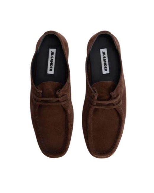 Jil Sander Brown Hood Lace-Up Shoes