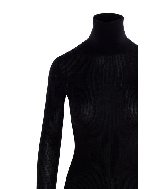 Saint Laurent Blue Turtleneck Knitted Jumper