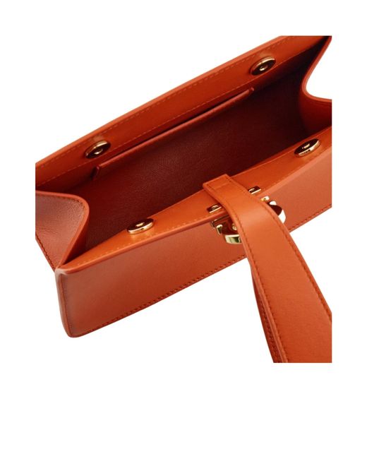 Ferragamo Orange Mini Clutch