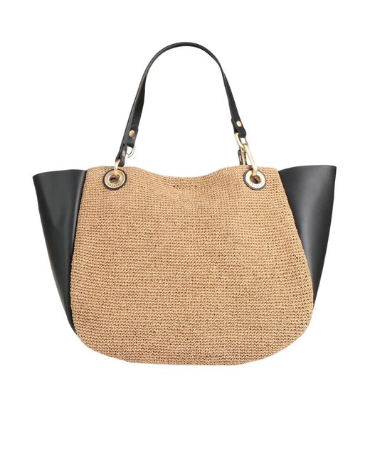 Rag & Bone Natural Large Two-Tone Shopping Bag