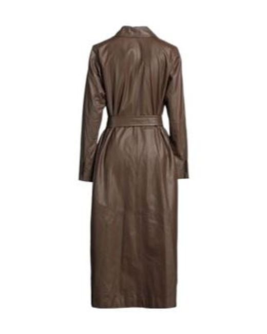 Max Mara Brown Plain Colour Overcoats