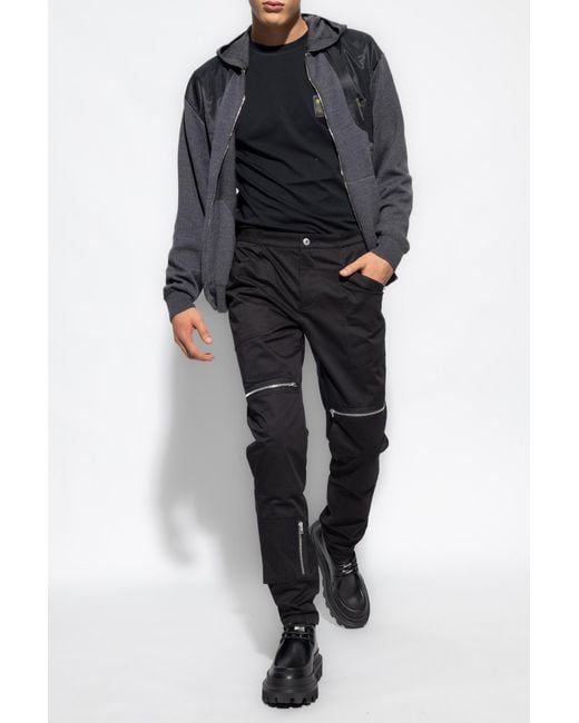 Moschino Black Item O-Neck Short-Sleeved T-Shirt for men