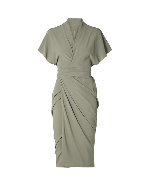 Rick Owens Green Wrap Dress