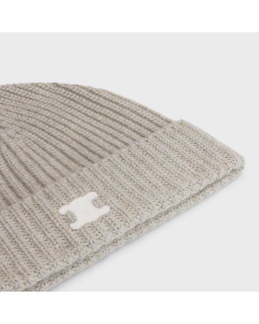 Céline White Triomphe Beanie