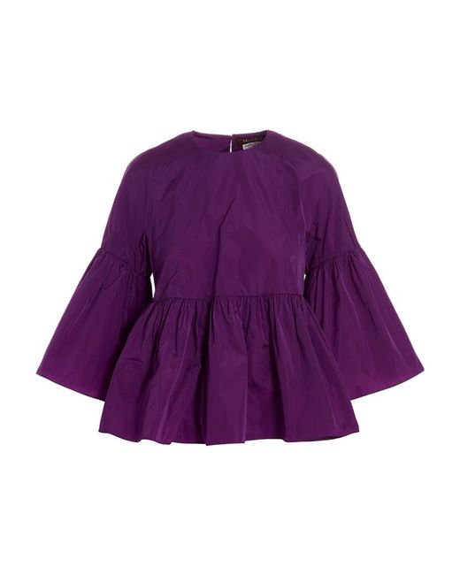 Max Mara Purple Haute Couture Taffeta Shirt