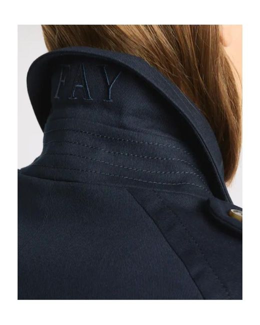 Fay Blue Cape-Style Short Jacket