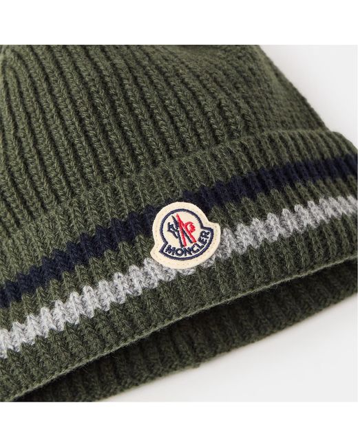 Moncler Green Logo Patch Hat