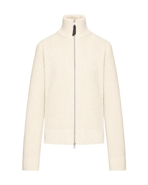 Maison Margiela Natural Knit Zip-Up Cardigan