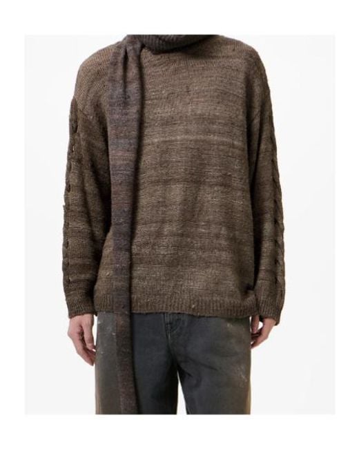 Our Legacy Brown Textured Silk Knitted Sweater for men