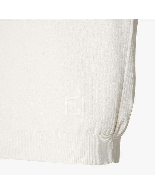 Fendi White Polo Shirt for men