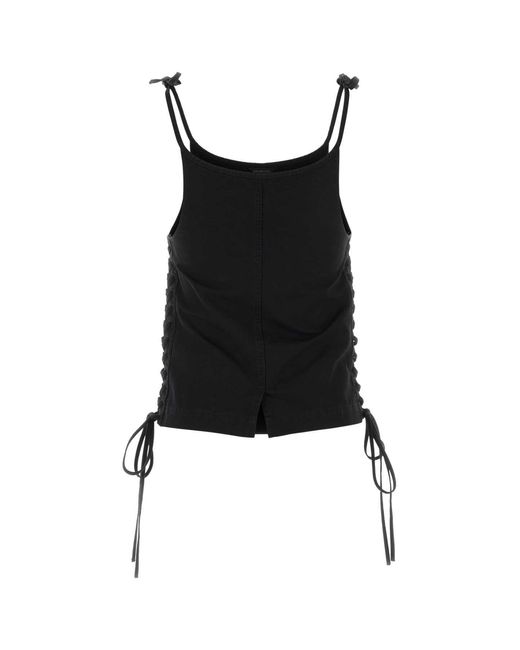 Balenciaga Black Cotton Tank Top