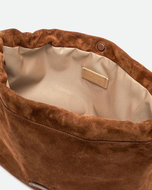 Gianni Chiarini Brown Large Morgana Suede Shoulder Bag