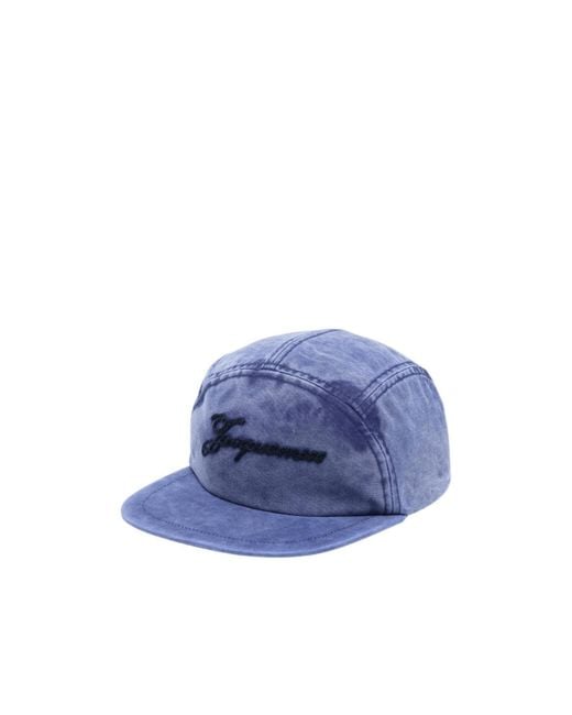 Jacquemus Blue Embroidered Hat