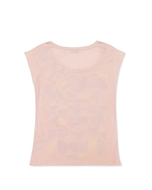 Iceberg Pink Printed Sleeveless T-Shirt