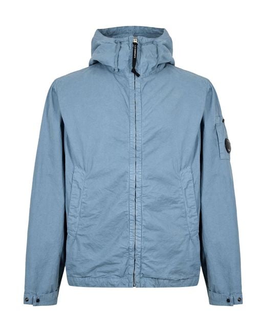 C P Company Blue Hooded Jacket for men
