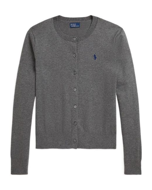 Polo Ralph Lauren Gray Crew-Neck Cardigan