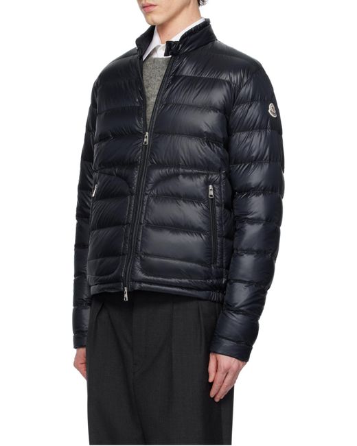 Moncler Blue Zip-Up Puffer Jacket for men