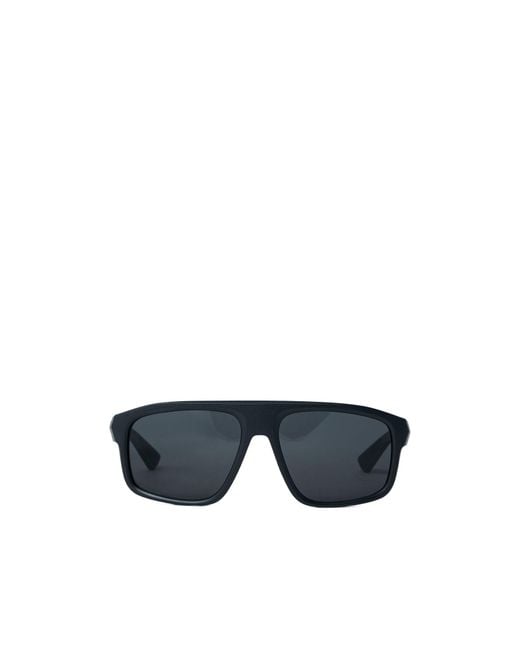 Prada Linea Rossa Blue Rectangular Sunglasses for men