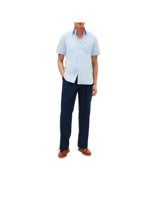 Tommy Hilfiger Blue Lightweight Breathable Shortsleeve Shirt for men