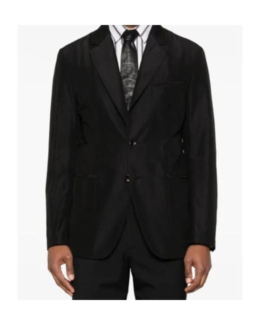 Tom Ford Black Single-Breasted Buttoned Blazer for men