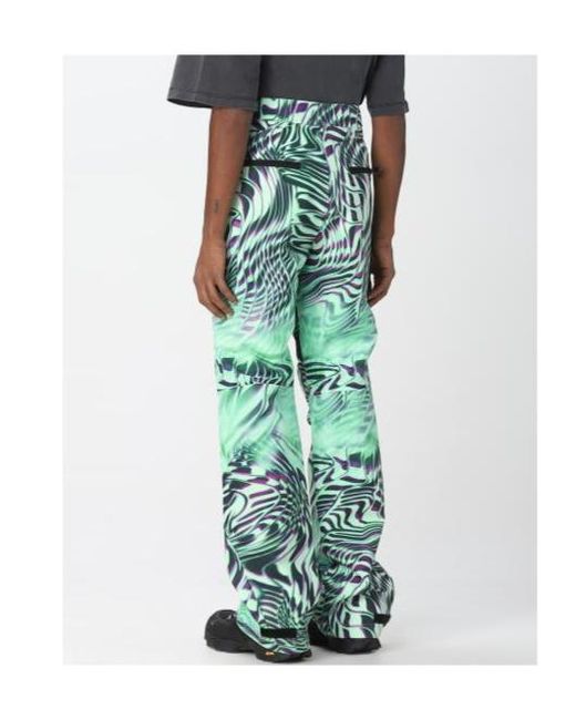 DIESEL Green Logo Embroidered Optical Pants for men