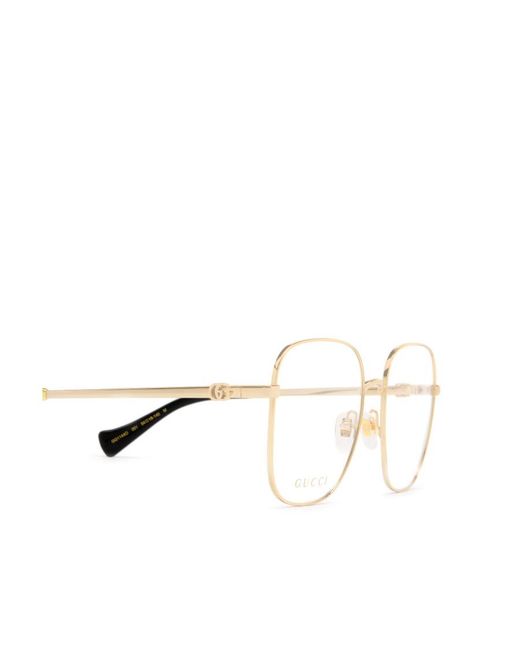 Gucci White Eyewear Square Frame Glasses