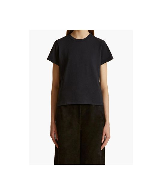 Khaite Black Classic Short-Sleeve T-Shirt