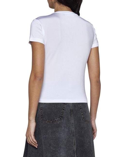 Y. Project White Y Detailed Crewneck T-Shirt