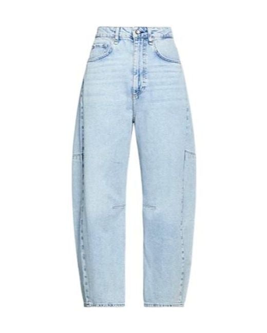 Rag & Bone Blue High-Waisted Straight-Leg Jeans