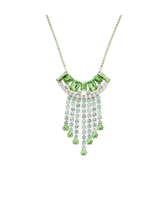 Dries Van Noten Green Round Decorative Necklace