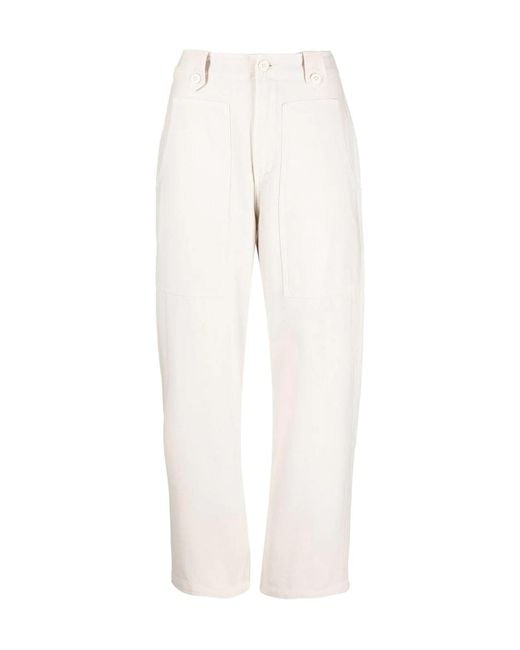 Citizens of Humanity White Louise Cotton Trousers