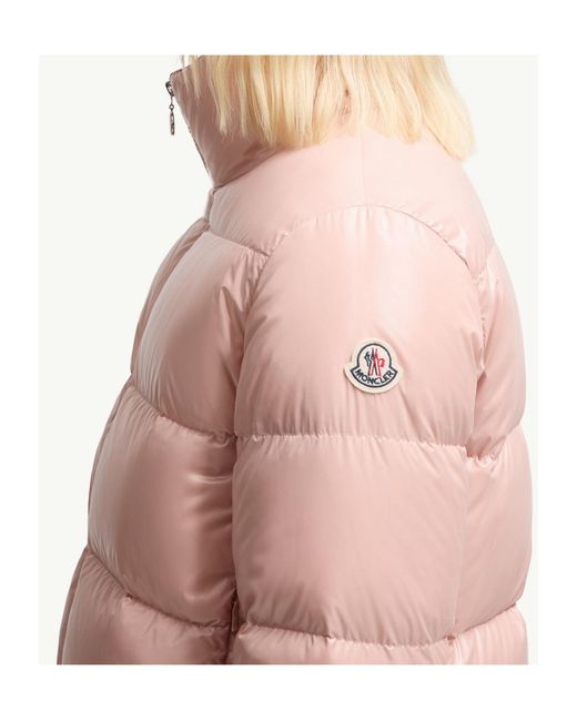 Moncler Pink Abbadia Logo Patch Zip-Up Jacket
