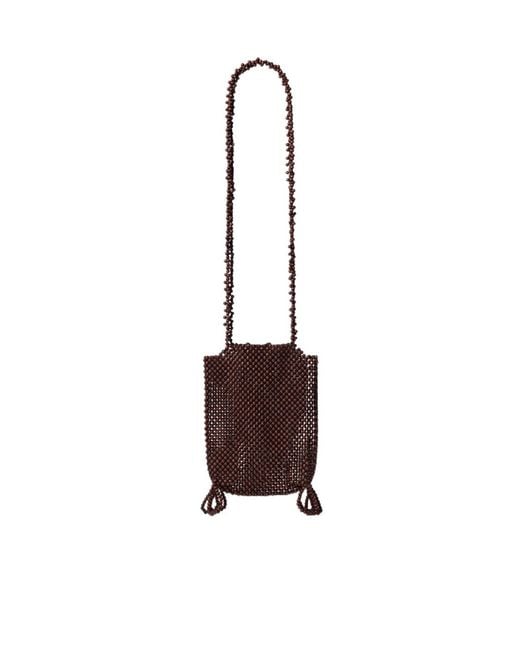 Lemaire White Beaded Grigri Shoulder Bag