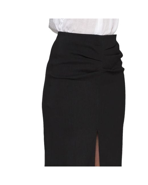 Isabel Marant Black Box Pleated Pencil Skirt