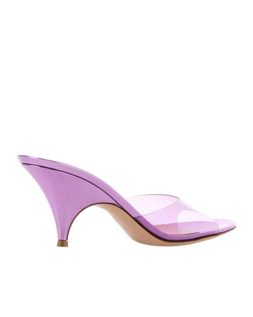 Gianvito Rossi Pink Sofia Mules