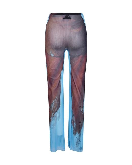 Jean Paul Gaultier Blue Tennis Elasticated-Waist Trousers