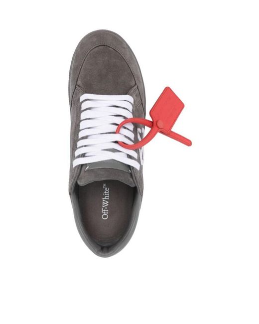 Off-White c/o Virgil Abloh Gray New Low Vulcanized Lace-Up Sneakers for men