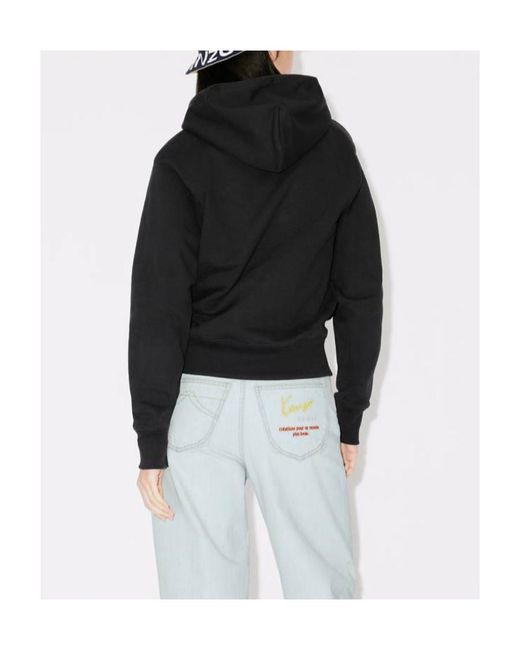 KENZO Black Boke Flower Drawstring Hoodie
