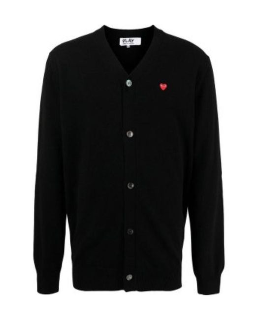 COMME DES GARÇONS PLAY Black Logo Details Cardigan for men