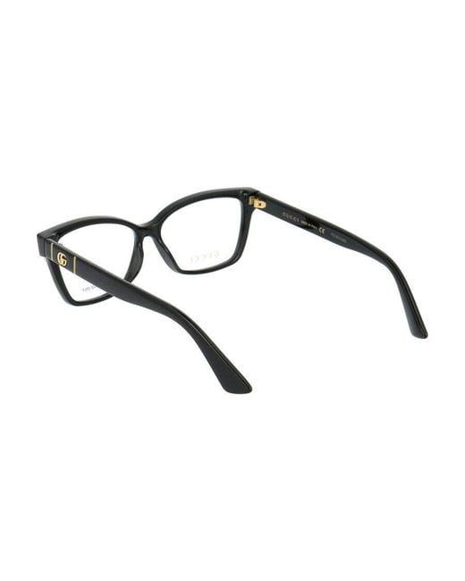 Gucci White Eyewear Rectangle Frame Glasses