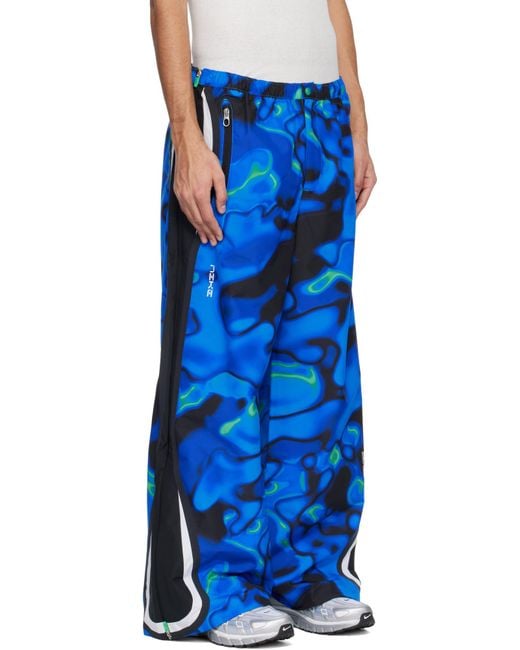 Nike Blue Printed Pattern Sweatpants for men