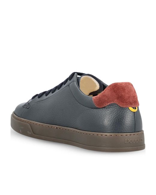 Doucal's Gray Round-Toe Casual Shoes for men