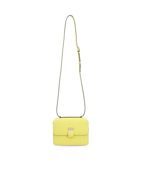 Valextra Yellow Nolo Mini Crossbody Bag
