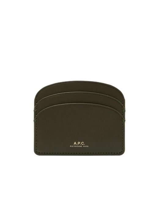 A.P.C. Green Demi Lune Cardholder